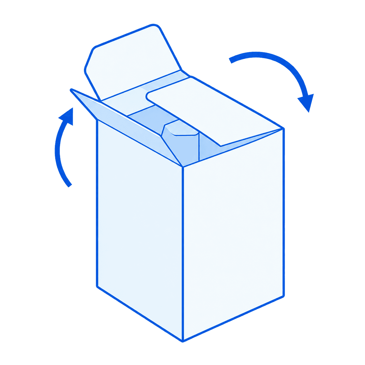Carton Closing process illustration