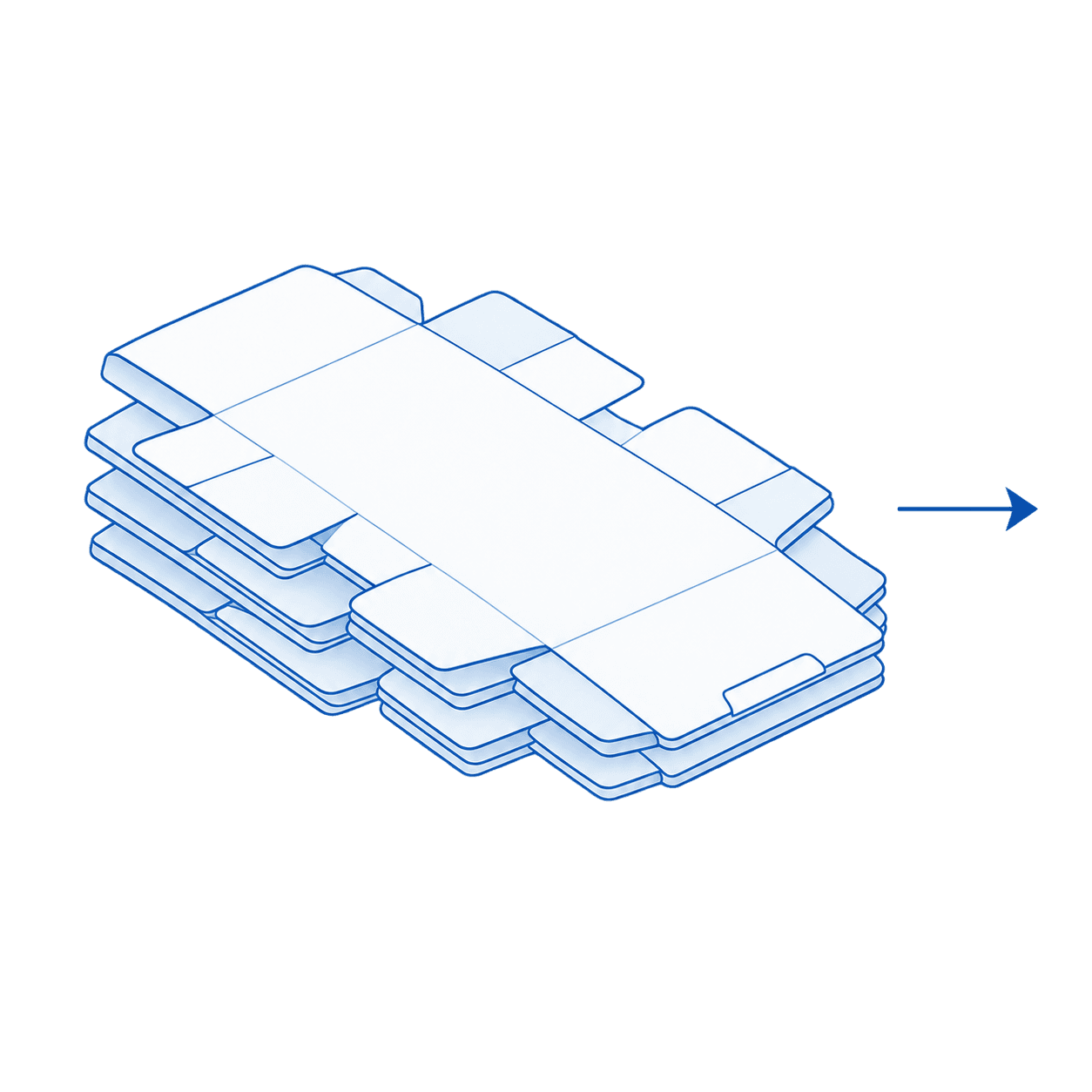 Carton Feeding process illustration